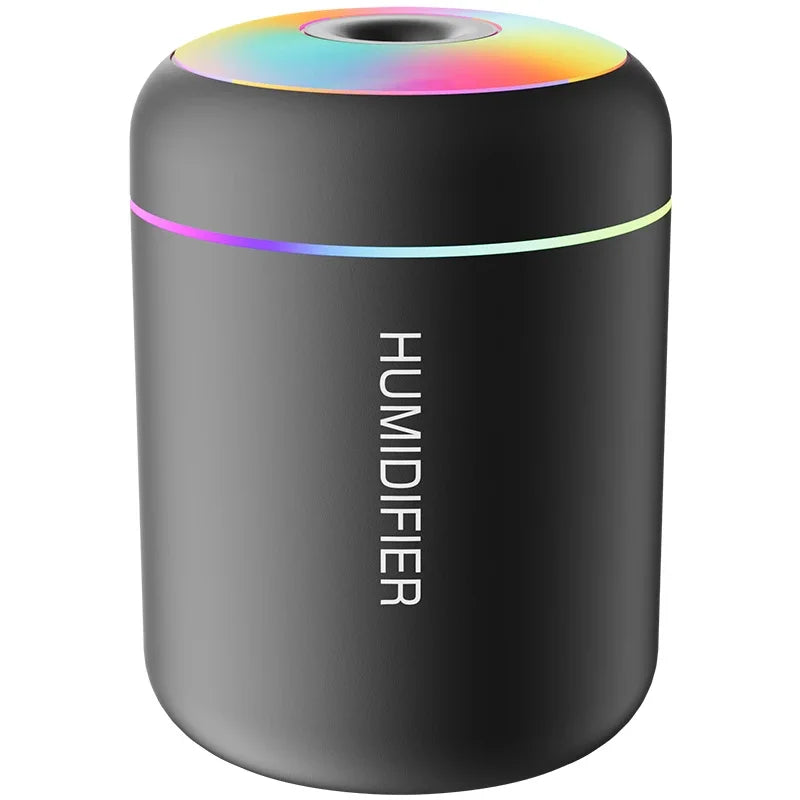 180ML USB Mini Air Humidifier and Aroma Diffuser with Essential Oil Purification and Ambient Lighting for Home, Car, and Bedroom